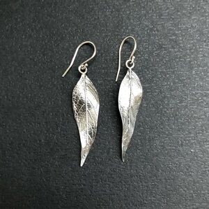 Elegant Silver Leaf Earrings